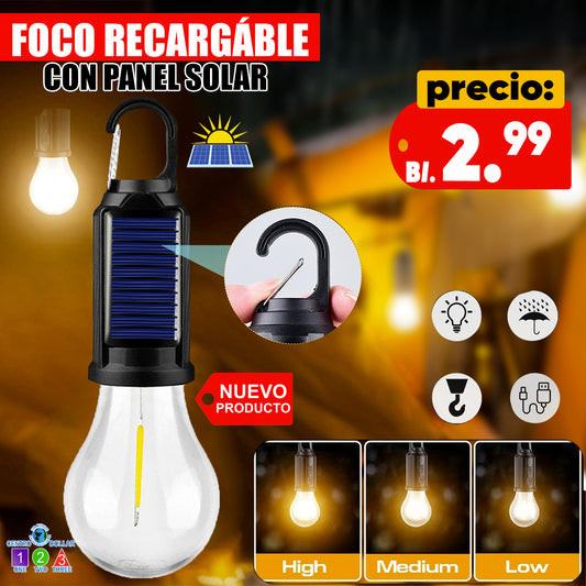 AMPOLLETA SOLAR RECARGABLE CAMPING